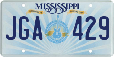 MS license plate JGA429