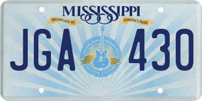 MS license plate JGA430