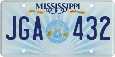 MS license plate JGA432