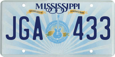 MS license plate JGA433