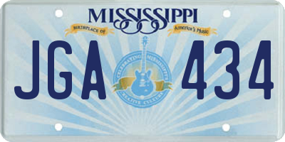 MS license plate JGA434