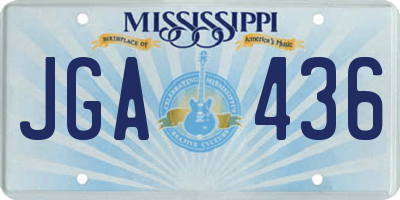 MS license plate JGA436