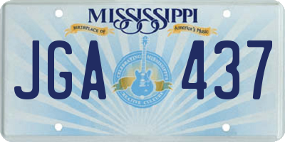 MS license plate JGA437
