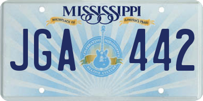 MS license plate JGA442