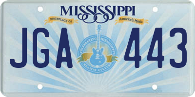 MS license plate JGA443