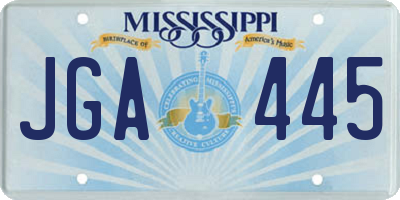 MS license plate JGA445