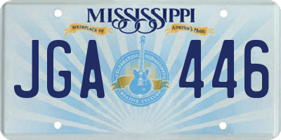 MS license plate JGA446