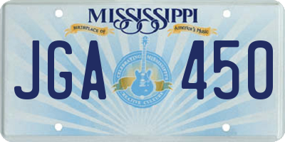 MS license plate JGA450