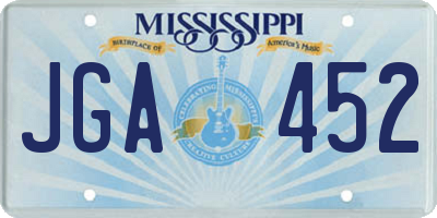 MS license plate JGA452