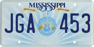 MS license plate JGA453