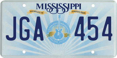 MS license plate JGA454