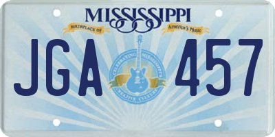 MS license plate JGA457