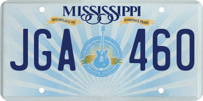 MS license plate JGA460