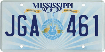 MS license plate JGA461