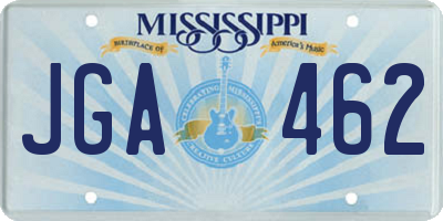 MS license plate JGA462