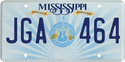 MS license plate JGA464