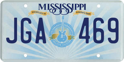 MS license plate JGA469