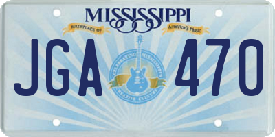 MS license plate JGA470