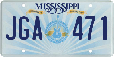MS license plate JGA471