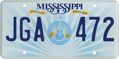 MS license plate JGA472