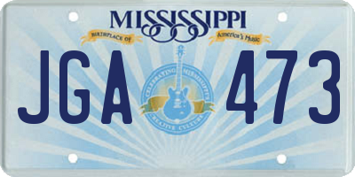MS license plate JGA473