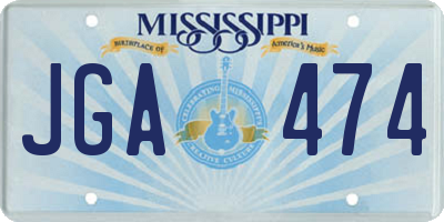 MS license plate JGA474