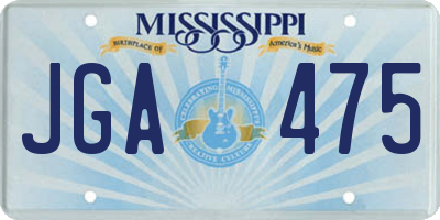 MS license plate JGA475