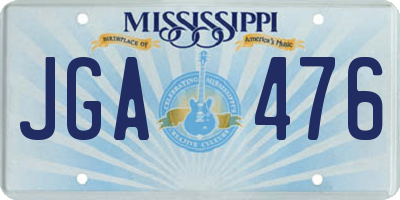 MS license plate JGA476