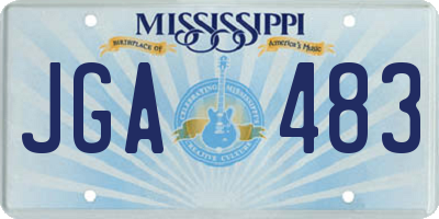 MS license plate JGA483