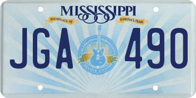 MS license plate JGA490