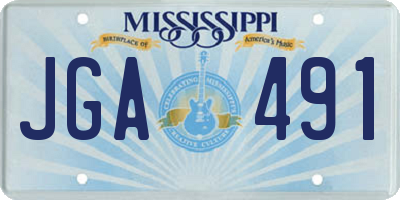 MS license plate JGA491