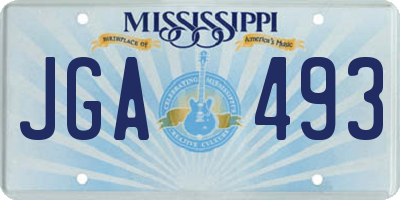 MS license plate JGA493