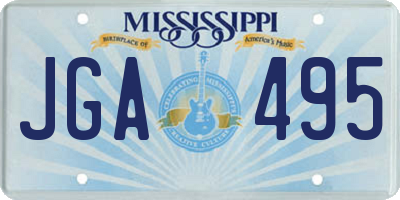 MS license plate JGA495
