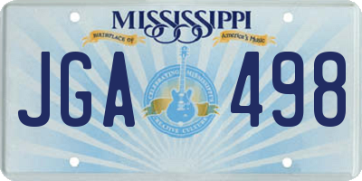 MS license plate JGA498