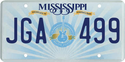 MS license plate JGA499