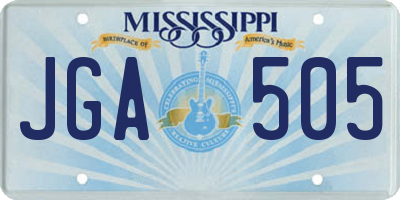 MS license plate JGA505