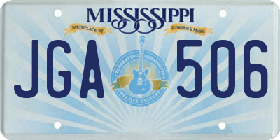 MS license plate JGA506