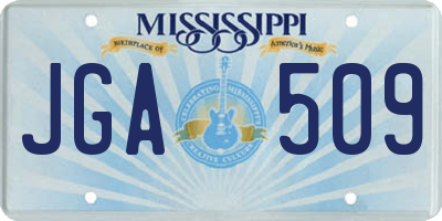 MS license plate JGA509