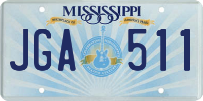 MS license plate JGA511