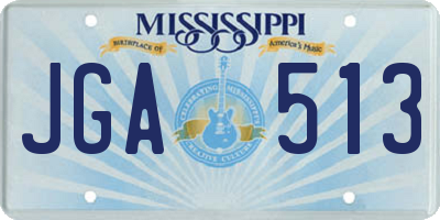 MS license plate JGA513