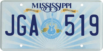 MS license plate JGA519