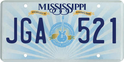 MS license plate JGA521