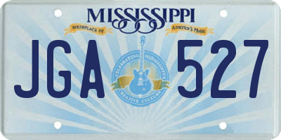 MS license plate JGA527