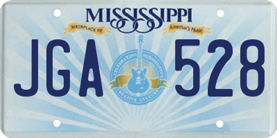 MS license plate JGA528