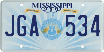 MS license plate JGA534