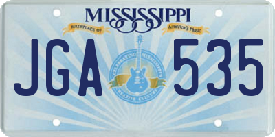 MS license plate JGA535