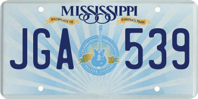 MS license plate JGA539