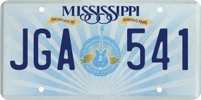 MS license plate JGA541