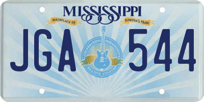 MS license plate JGA544