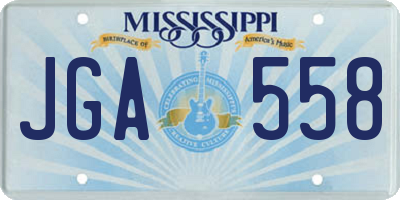 MS license plate JGA558